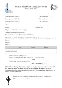DOSSIER D‘INSCRIPTION